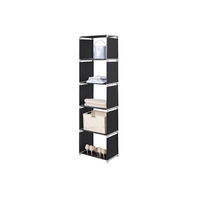 Fabric shelf for books black