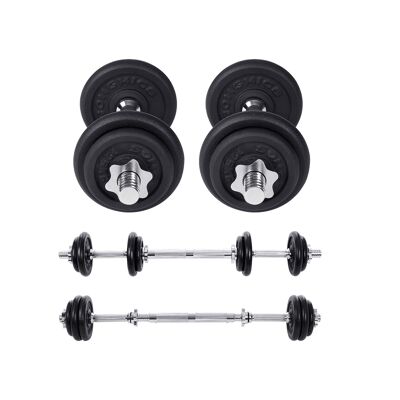 Cast iron dumbbell set