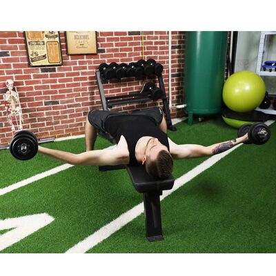 Cast iron dumbbell black