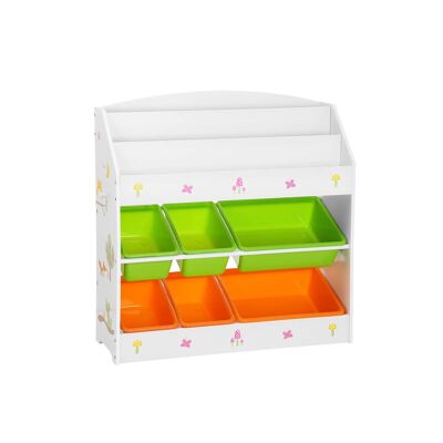 Jolie étagère pour enfants orange-vert