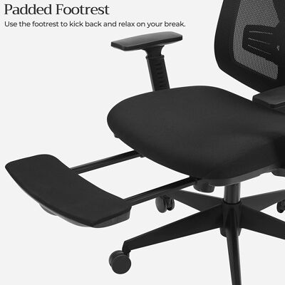Simple desk chair with footstool
