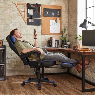 Gaming chair office chair with footstool