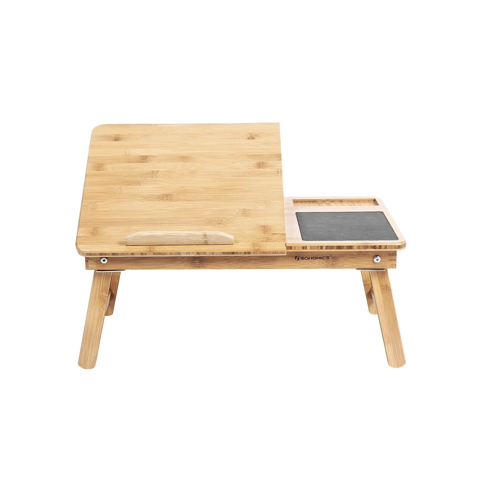 Table d'ordinateur portable en bambou avec tiroir