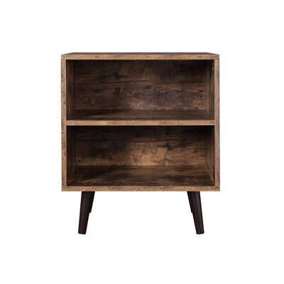 Open bedside table retro wood look