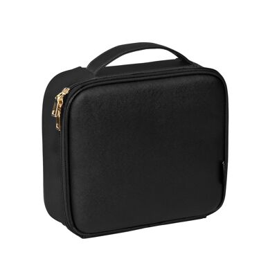 Trousse à maquillage avec séparateurs noir