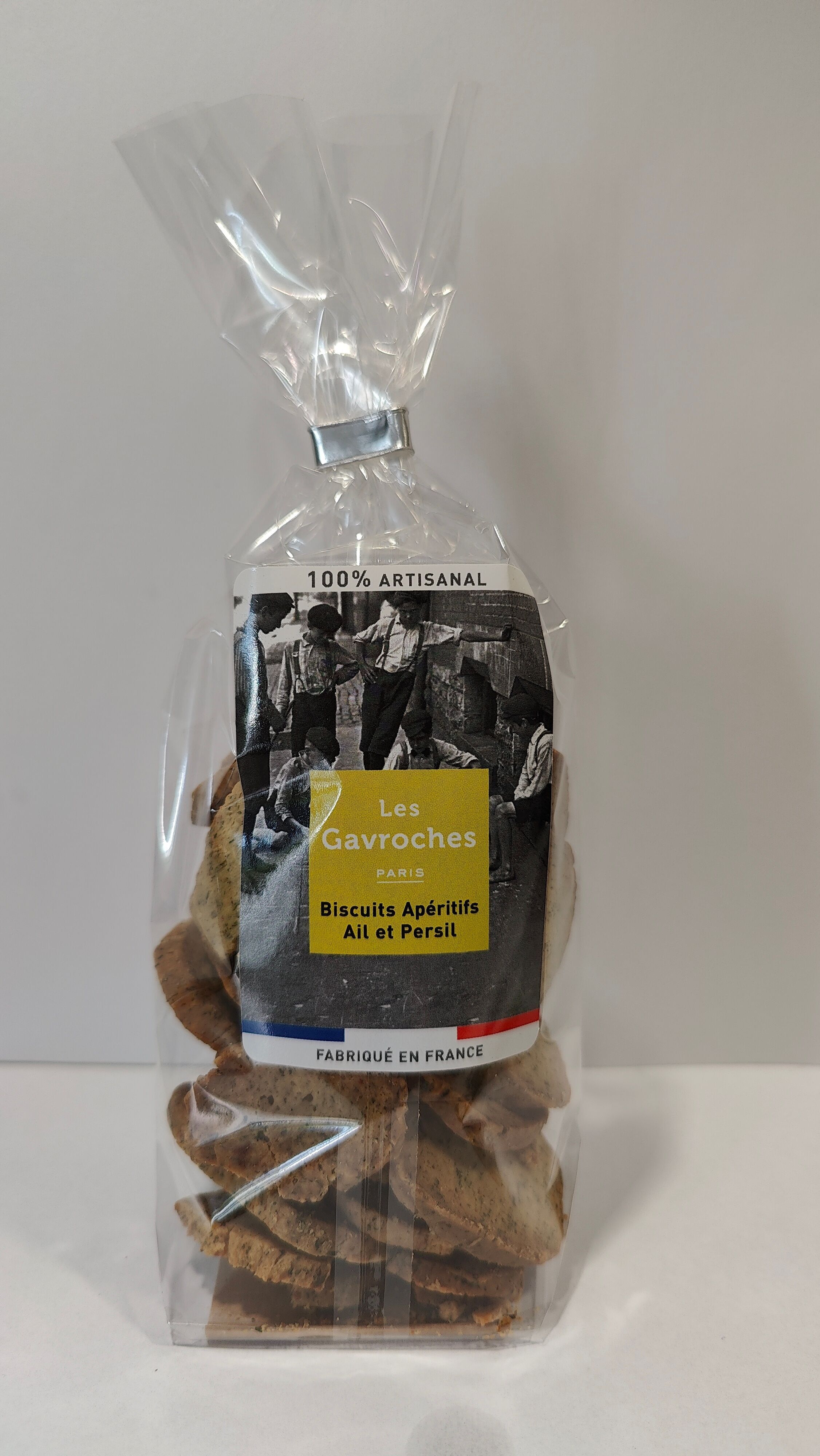 Aperitif-Kekse mit Knoblauch und Petersilie