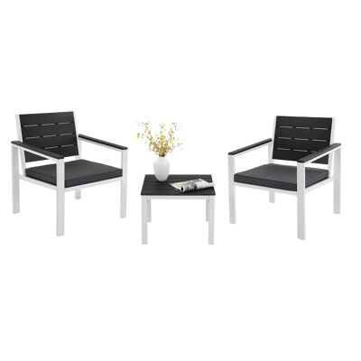 Mobili da giardino grigio fumo bianco