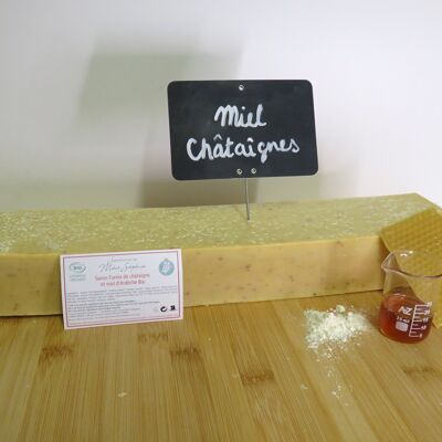 Organic soap bar 1.6 KG cut to size - Chestnut honey and chestnut flour