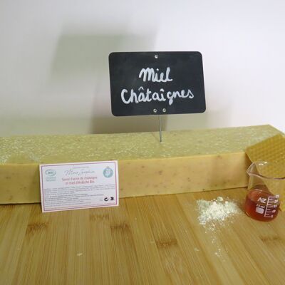 Organic soap bar 1.6 KG cut to size - Chestnut honey and chestnut flour