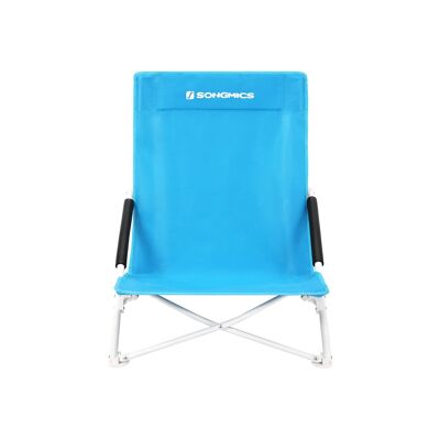 Foldable beach chair bright blue
