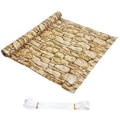 Privacy screen in stone look