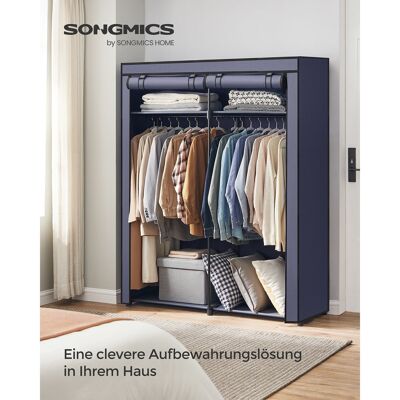 Wardrobe with 2 clothes rails