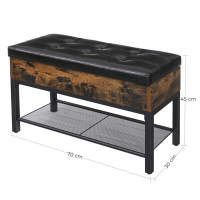 Upholstered bench with storage space