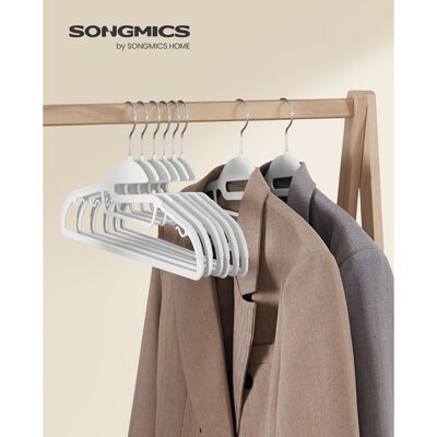 Perchas de plástico para ropa, 20 unidades, color blanco