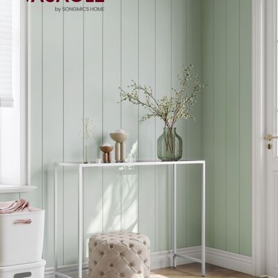 Piano del tavolo consolle in vetro temperato bianco perla-grigio ardesia