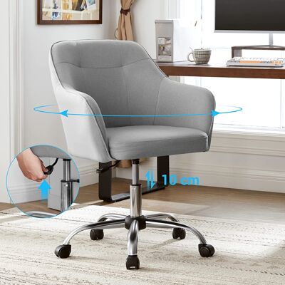 Silla de oficina gris claro