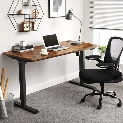 Electric desk adjustable in height