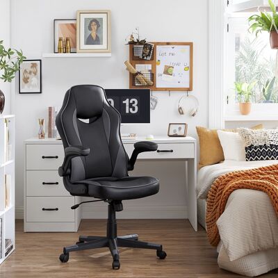 Desk chair with height-adjustable backrest
