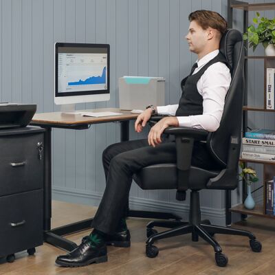 Gaming chair with adjustable lumbar support