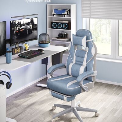 Silla gaming con respaldo y reposacabezas inclinables