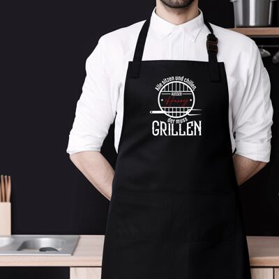 Everyone is sitting in the garden | Barbecue apron