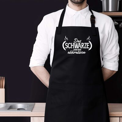 Scraping off the black | Grill apron