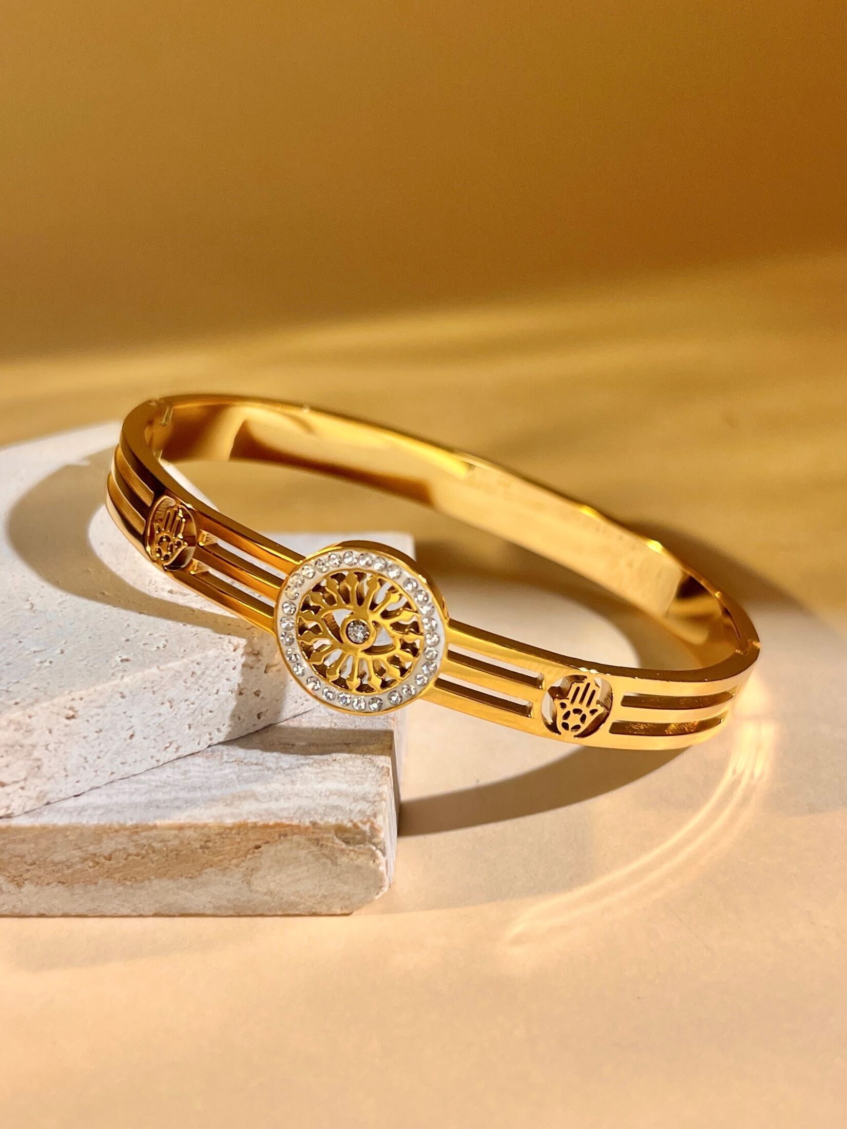 Pulsera Sol Divino en acero inoxidable