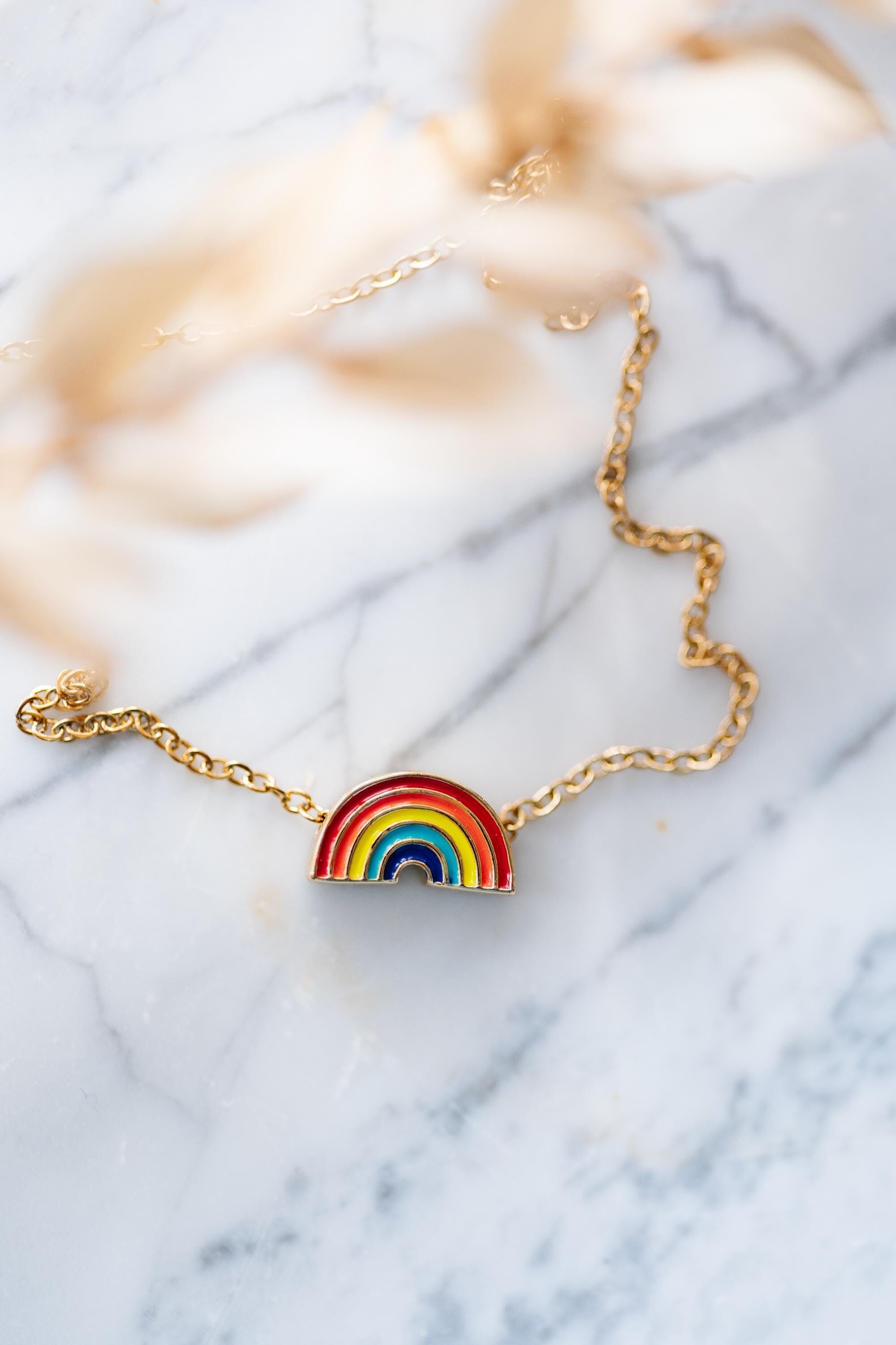 Rainbow Necklace - Lucky You - stainless steel