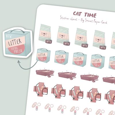 Cat stickers - Pet bullet journal stickers