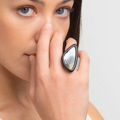 Bague réglable en corne de buffle