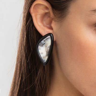 Boucles d'oreilles en corne de buffle