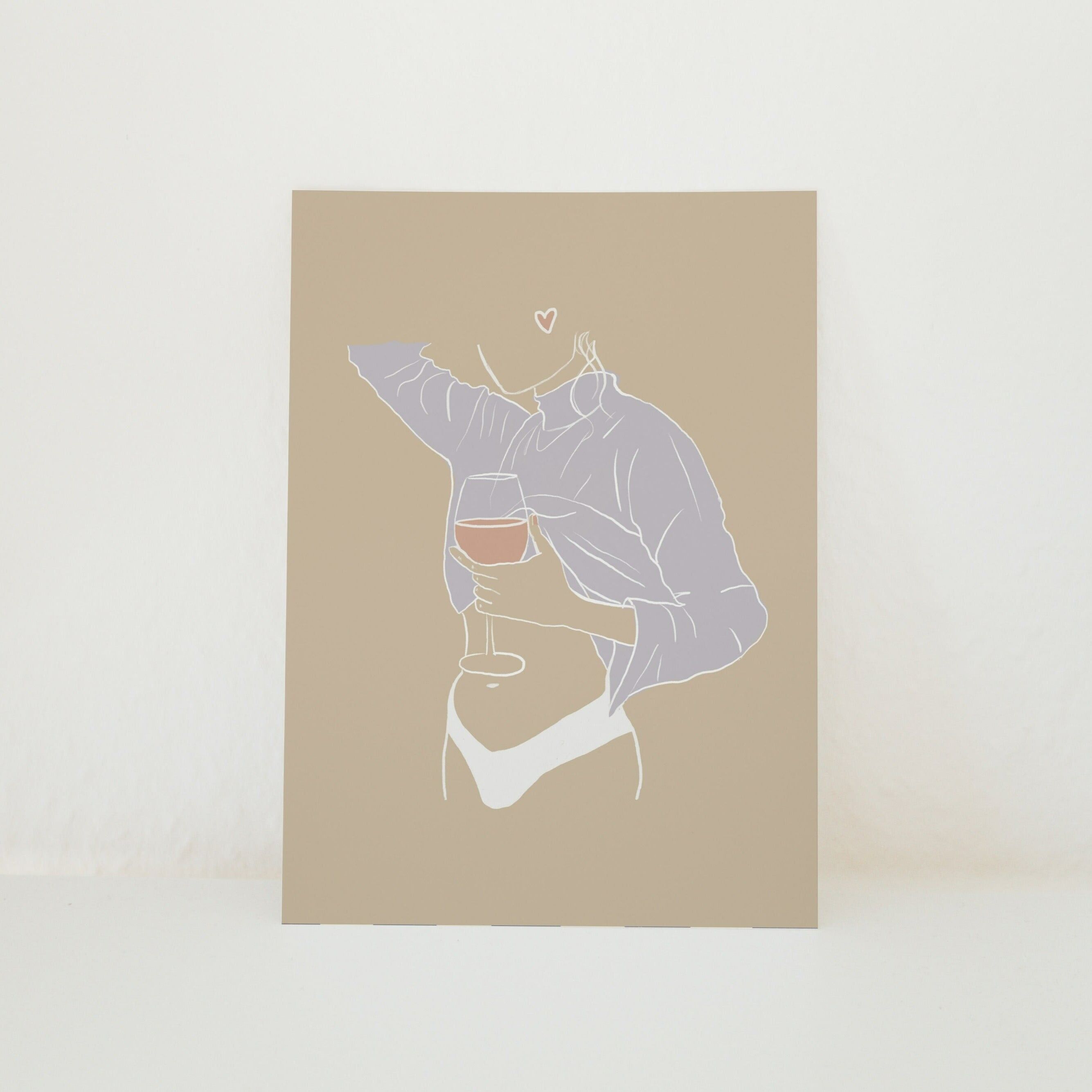 CARTOLINA ROSÉ GIRL