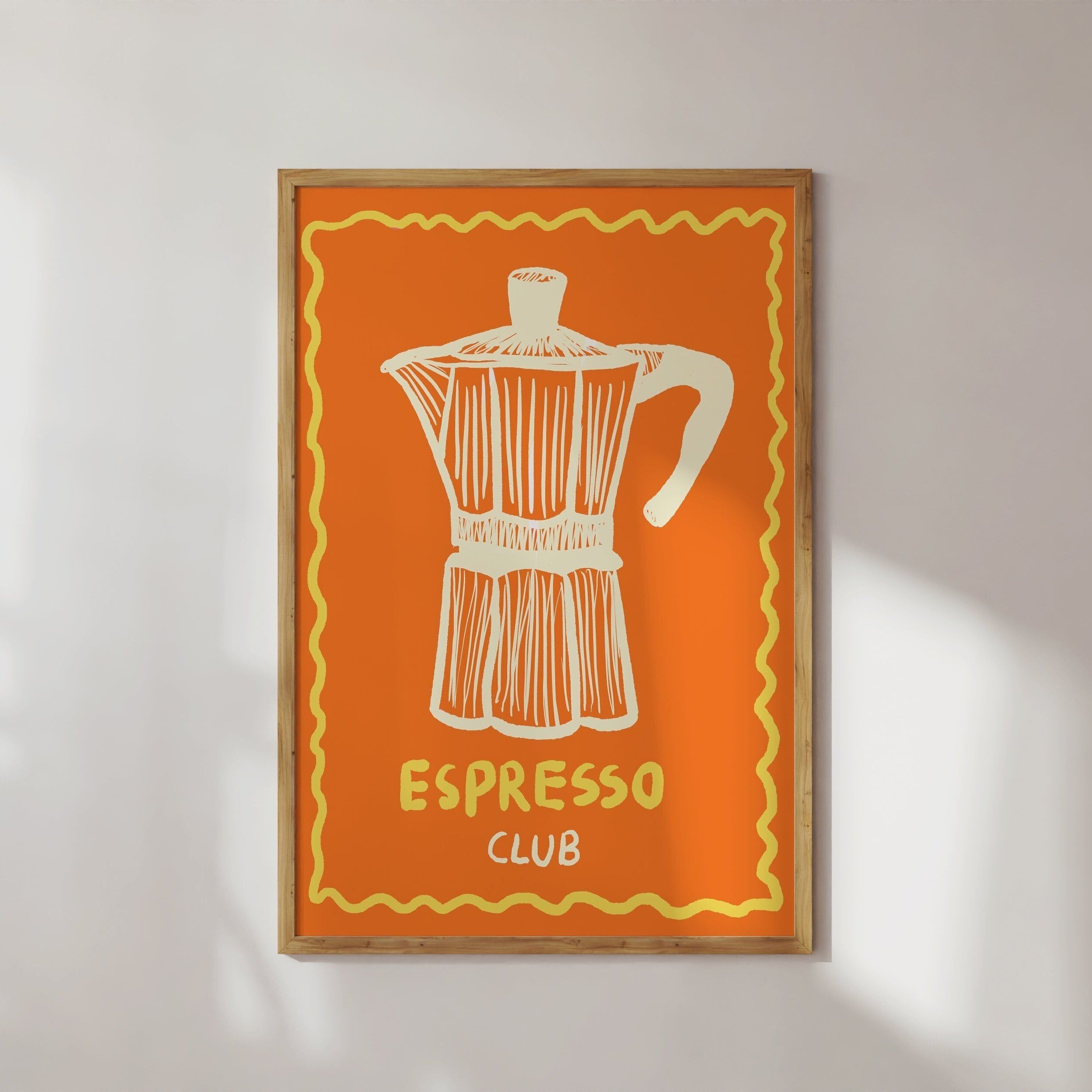 POSTER ESPRESSO CLUB ARANCIONE