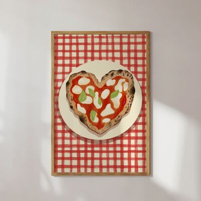 POSTER PIZZA HEART CHECK