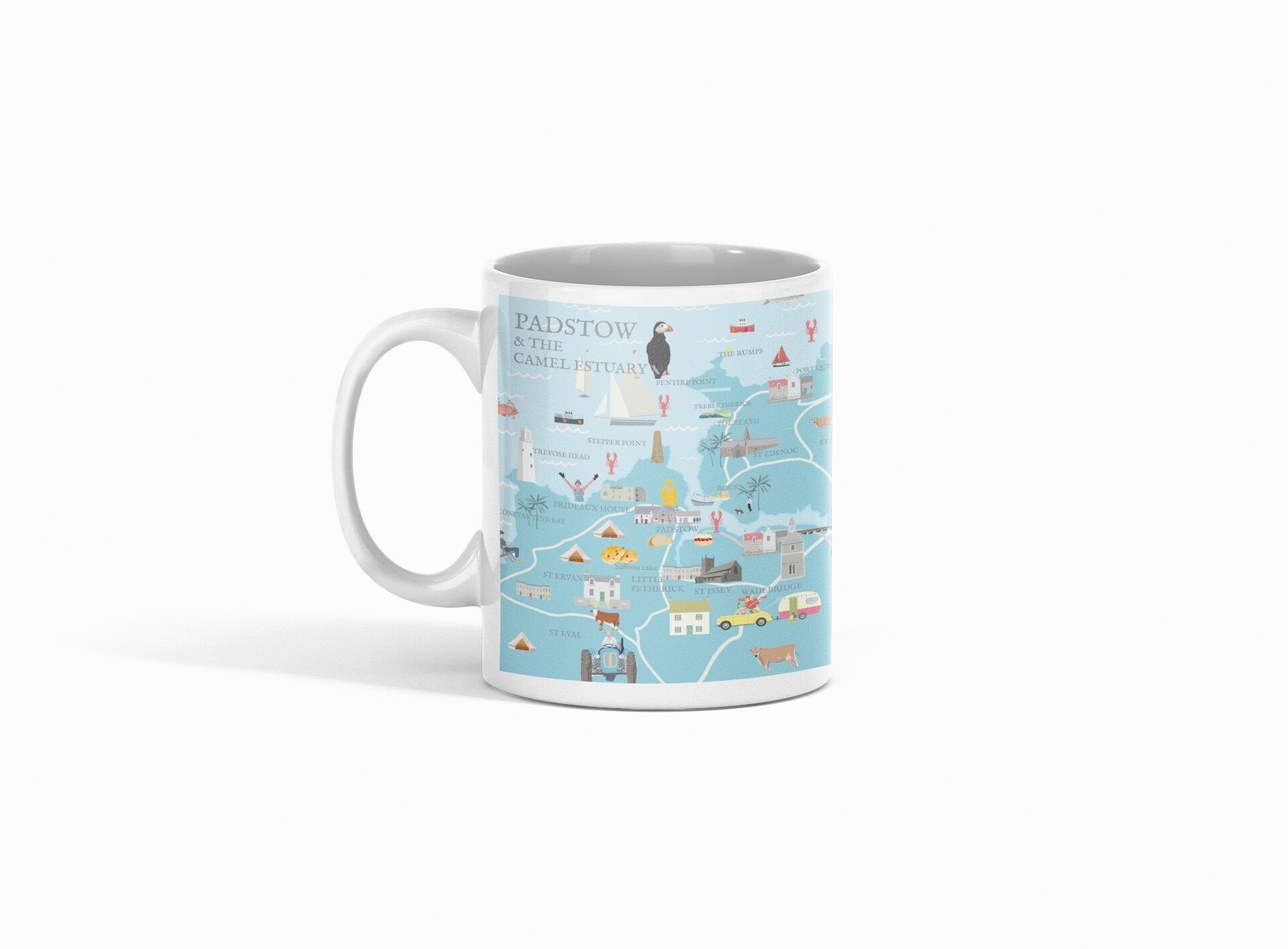 Tazza con la mappa dell'estuario del cammello