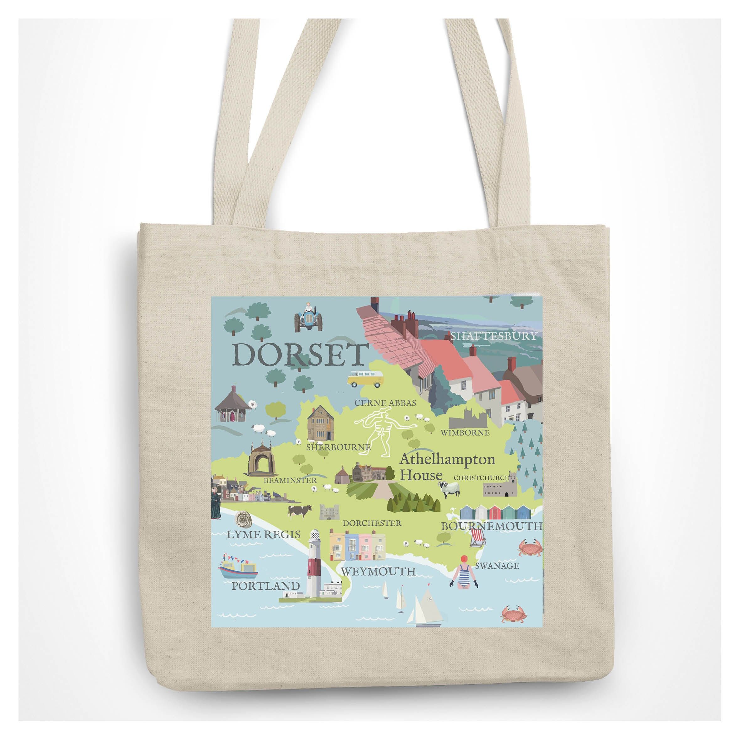 Borsa tote DORSET MAP