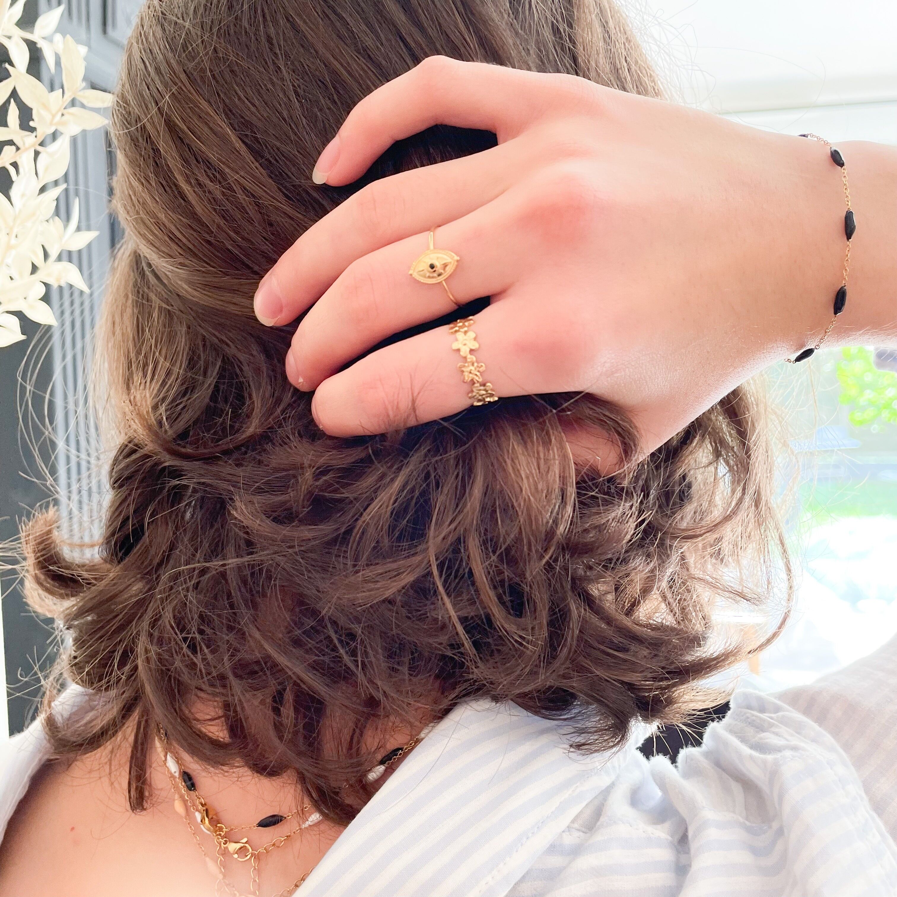 IRIS | Pulsera de cadena de acero inoxidable y resina