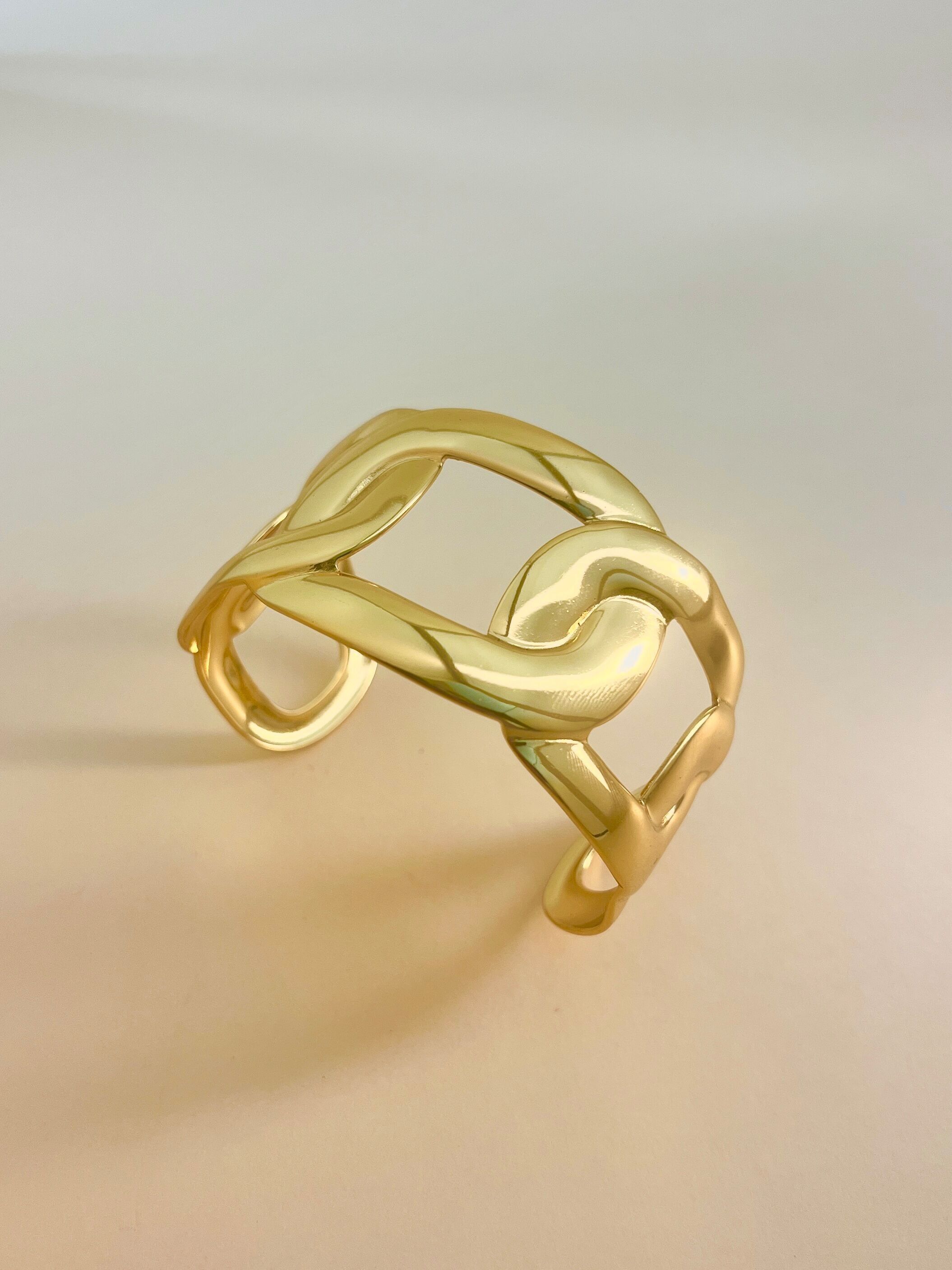 Large Link Bangle Bracelet – Stainless Steel