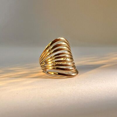 Adjustable multi-row stainless steel ring