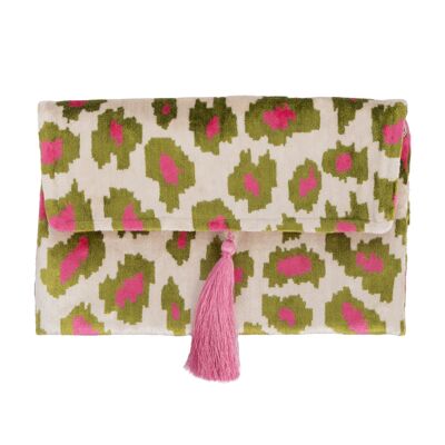 Bolso IKAT de terciopelo de seda