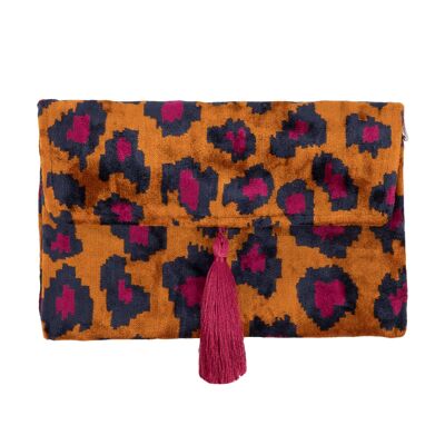 Bolso IKAT de terciopelo de seda