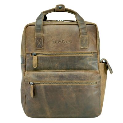 Greg Business Backpack Men Leather Laptop Backpack Women