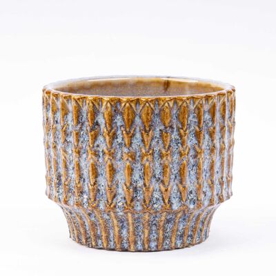 Topf Echo Rustic blau/braun
