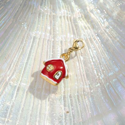 Trendy and Symbolic Stainless Steel Red House Pendant