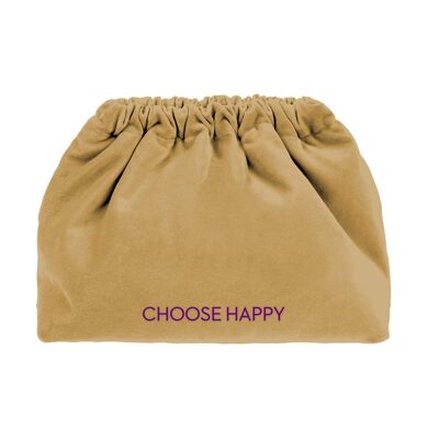 Choisissez le bonheur - Pochette en velours - Sorbet Island