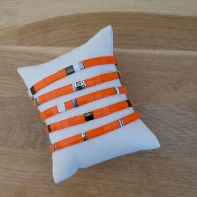 TILA - 5 bracelets - Orange - Summer selection