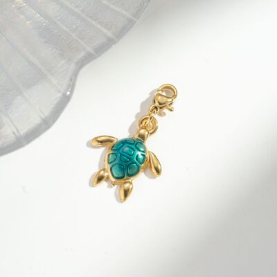 Turtle Charm Pendant – Symbolic Stainless Steel