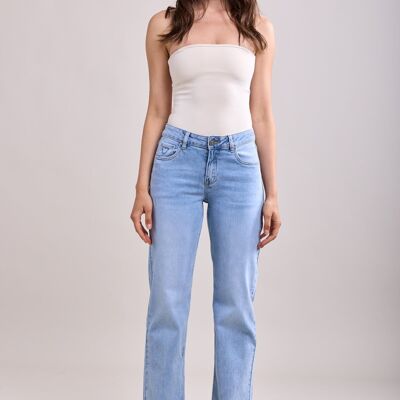 Heart pocket straight jeans - Heart
