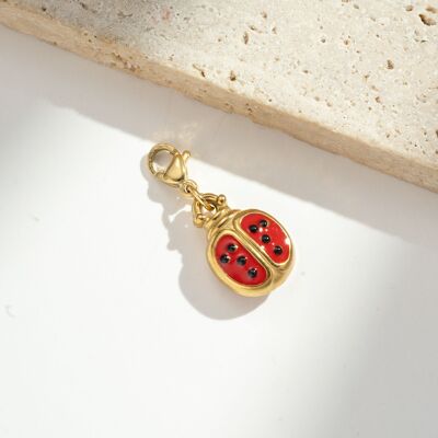 Ladybug Pendant – Stainless Steel Lucky Charm