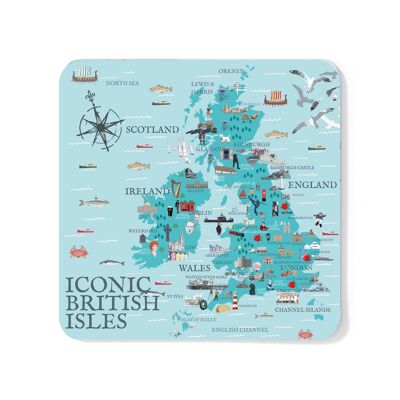 Mappa illustrata delle Isole Britanniche